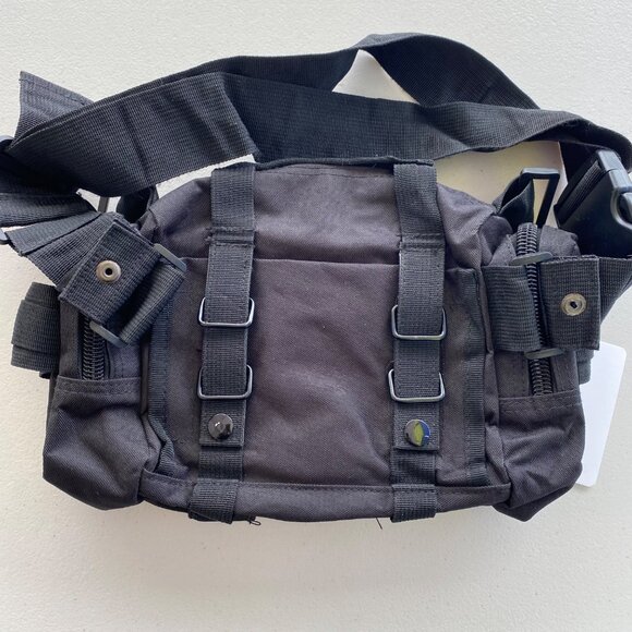 Tactical Molle Waist Bag Black Adjustable Straps Multiple Compartments Durable N - Picture 2 of 7